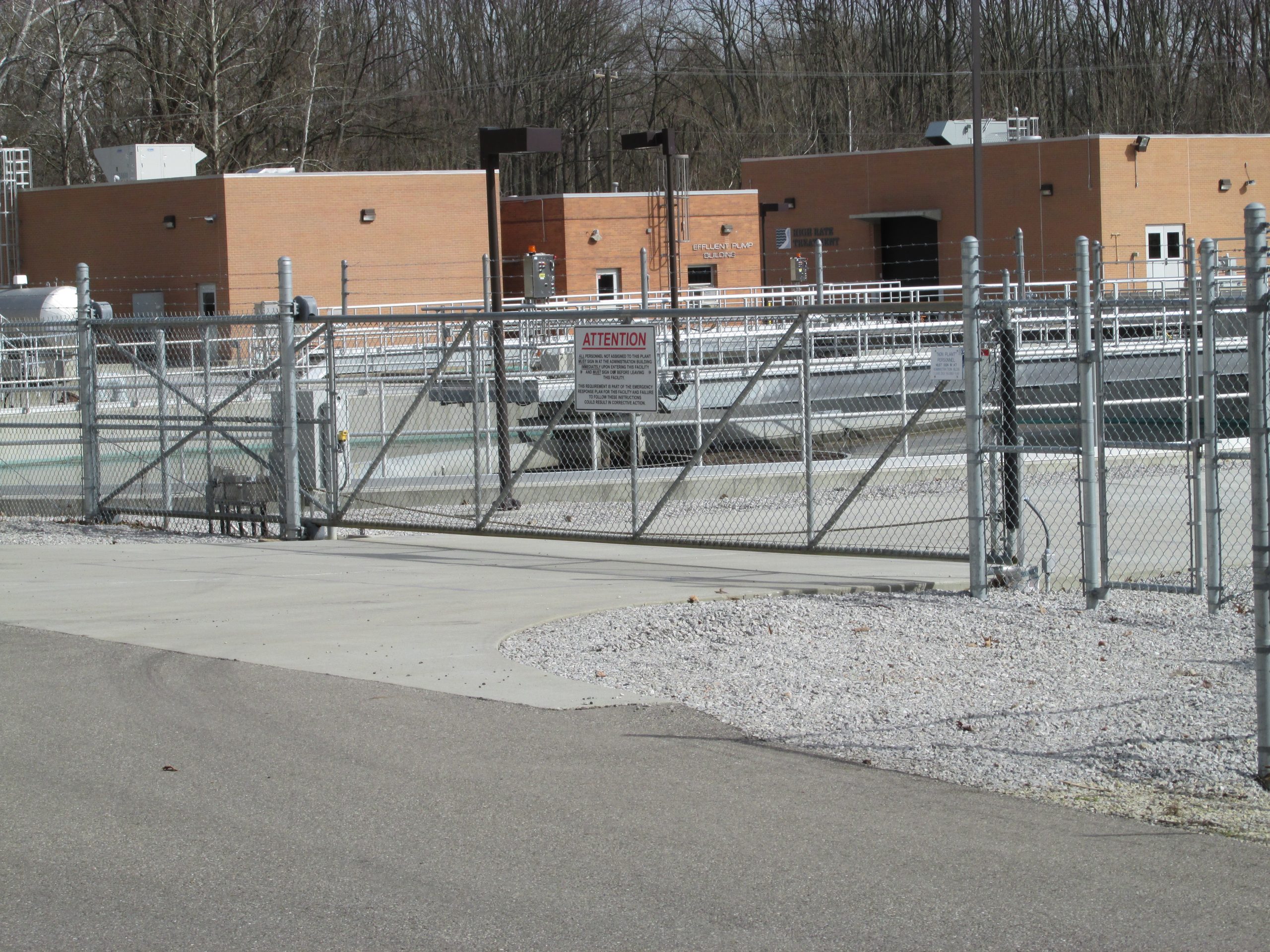 Fence Gate at industrial plant